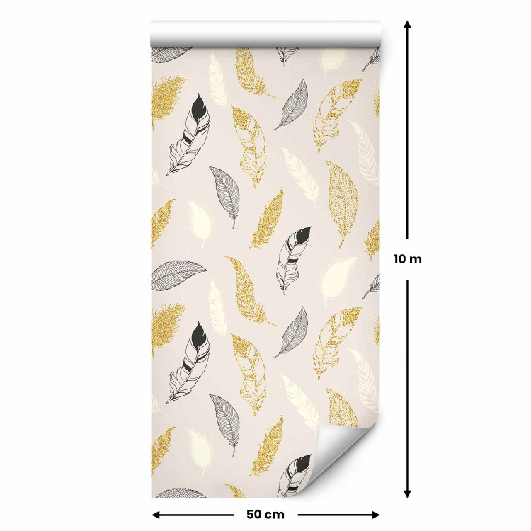 Modern Wallpaper Golden Feathers 108479 additionalImage 7