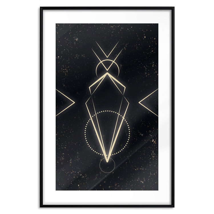 Wall Poster Metaphysical Symbol - geometric gold composition on a black background 117779 additionalImage 17