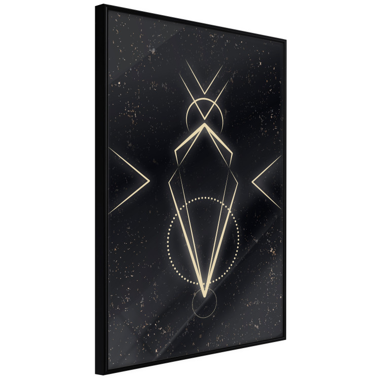 Wall Poster Metaphysical Symbol - geometric gold composition on a black background 117779 additionalImage 10