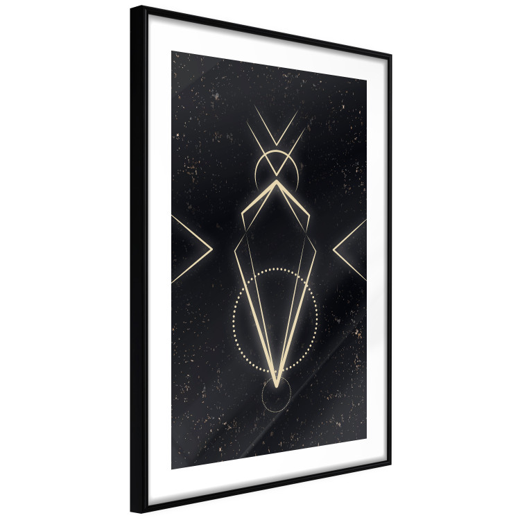 Wall Poster Metaphysical Symbol - geometric gold composition on a black background 117779 additionalImage 13