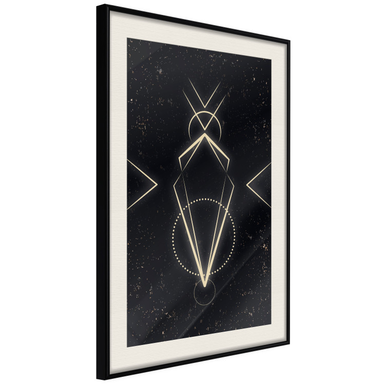 Wall Poster Metaphysical Symbol - geometric gold composition on a black background 117779 additionalImage 3
