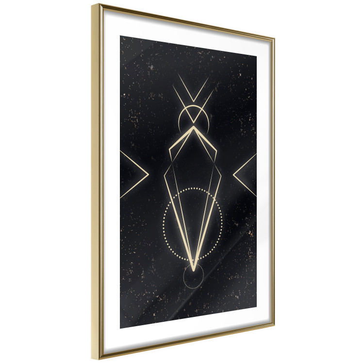 Wall Poster Metaphysical Symbol - geometric gold composition on a black background 117779 additionalImage 8