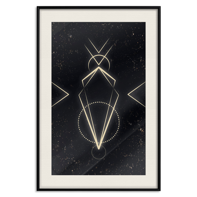 Wall Poster Metaphysical Symbol - geometric gold composition on a black background 117779 additionalImage 18