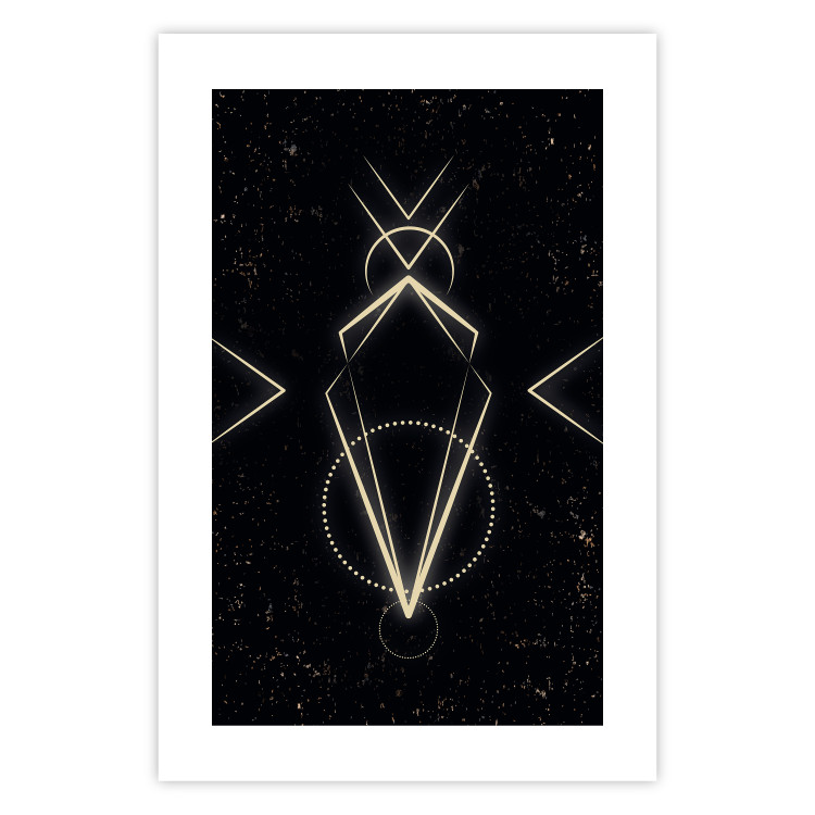Wall Poster Metaphysical Symbol - geometric gold composition on a black background 117779 additionalImage 19