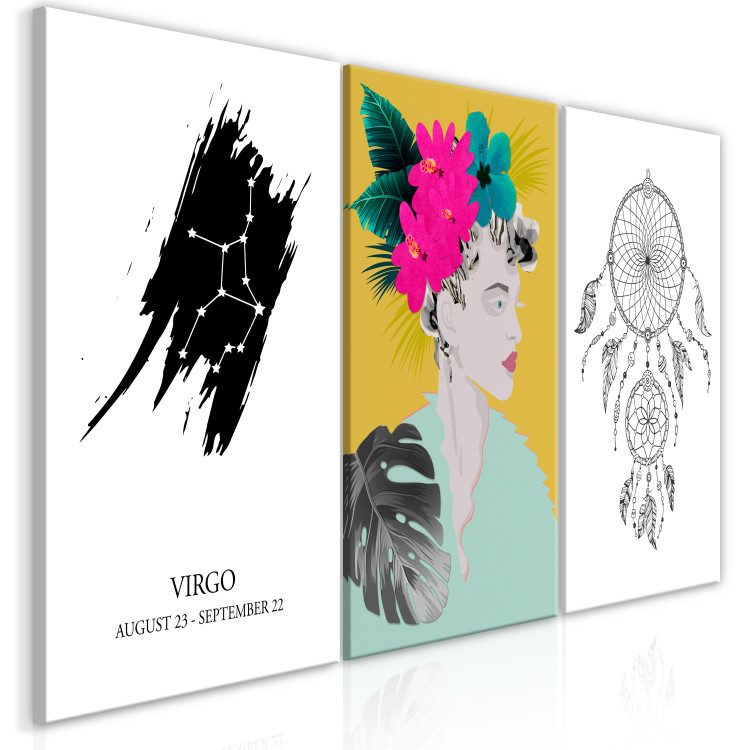 Canvas Different Beliefs - Astrological Virgo, Woman and Dreamcatcher 118079 additionalImage 2