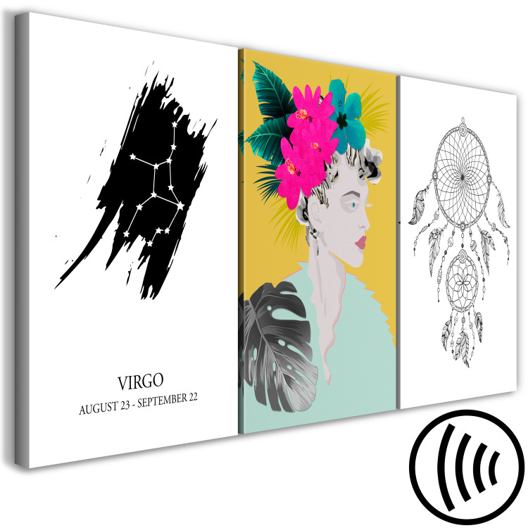 Canvas Different Beliefs - Astrological Virgo, Woman and Dreamcatcher 118079 additionalImage 6
