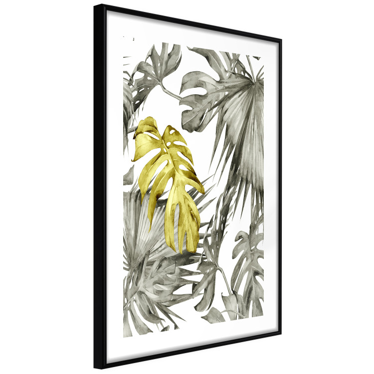 Wall Poster Golden Nature - composition with tropical monstera leaves with a golden touch 118279 additionalImage 11