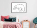Poster Cat Dreams - black and white minimalist line art with an animal motif 119279 additionalThumb 3
