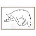 Poster Cat Dreams - black and white minimalist line art with an animal motif 119279 additionalThumb 16