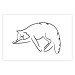 Poster Cat Dreams - black and white minimalist line art with an animal motif 119279 additionalThumb 19