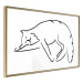 Poster Cat Dreams - black and white minimalist line art with an animal motif 119279 additionalThumb 12