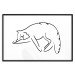 Poster Cat Dreams - black and white minimalist line art with an animal motif 119279 additionalThumb 15