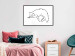 Poster Cat Dreams - black and white minimalist line art with an animal motif 119279 additionalThumb 4