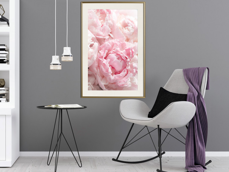 Wall Poster Morning Nostalgia - plant with a pink flower in a pastel shade 122779 additionalImage 21