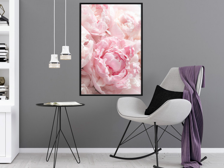 Wall Poster Morning Nostalgia - plant with a pink flower in a pastel shade 122779 additionalImage 3