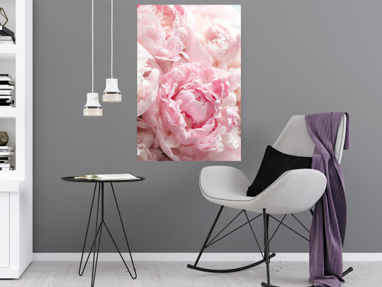 Wall Poster Morning Nostalgia - plant with a pink flower in a pastel shade 122779 additionalImage 17