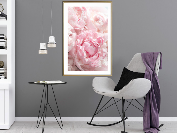 Wall Poster Morning Nostalgia - plant with a pink flower in a pastel shade 122779 additionalImage 15