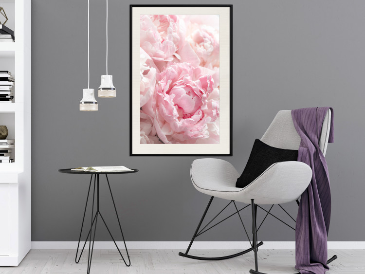 Wall Poster Morning Nostalgia - plant with a pink flower in a pastel shade 122779 additionalImage 22