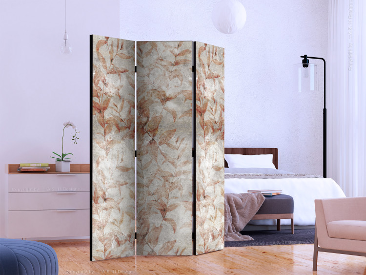 Room Divider Roman Plants - texture in an autumnal plant style on a white background 122979 additionalImage 2