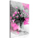 Canvas Art Print Bouquet of flowers in a vase - flowers motif in grey and pink colours 123079 additionalThumb 2