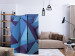 Room Divider Royal Blue (3-piece) - geometric abstraction in 3D form 124079 additionalThumb 4