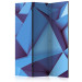 Room Divider Royal Blue (3-piece) - geometric abstraction in 3D form 124079