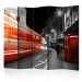 Room Divider Night Fever II (5-piece) - bustling street amidst townhouses 124179