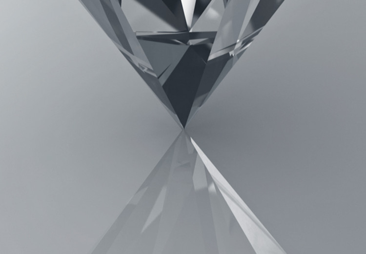 Poster Symbols of Winter - shining diamond-shaped crystal on gray background 124479 additionalImage 8