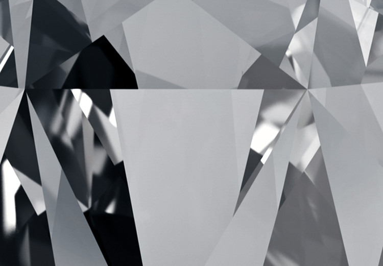 Poster Symbols of Winter - shining diamond-shaped crystal on gray background 124479 additionalImage 9