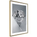 Poster Symbols of Winter - shining diamond-shaped crystal on gray background 124479 additionalThumb 6