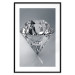 Poster Symbols of Winter - shining diamond-shaped crystal on gray background 124479 additionalThumb 15