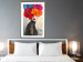 Poster Tiger on Shoulder - portrait of a woman with colorful flowers on her head 127479 additionalThumb 13