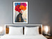 Poster Tiger on Shoulder - portrait of a woman with colorful flowers on her head 127479 additionalThumb 18