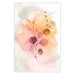 Poster Watercolor Twig - plant with leaves on background of abstract colors 127879