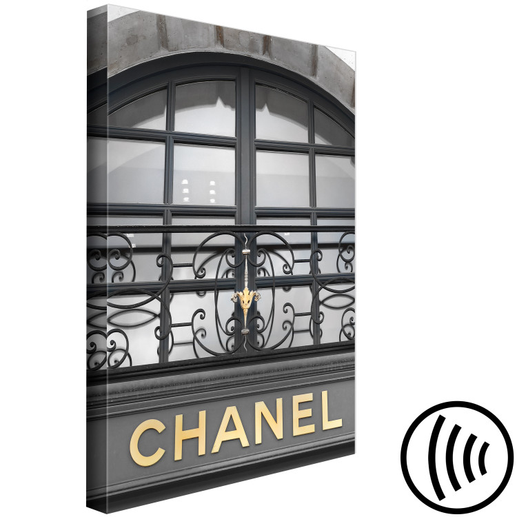 Canvas Golden Sign (1-part) vertical - building with a fashion shop sign 127979 additionalImage 6