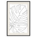 Wall Poster Monstera Drawing - black and white line art of monstera leaf on light background 128079 additionalThumb 19