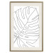Wall Poster Monstera Drawing - black and white line art of monstera leaf on light background 128079 additionalThumb 20