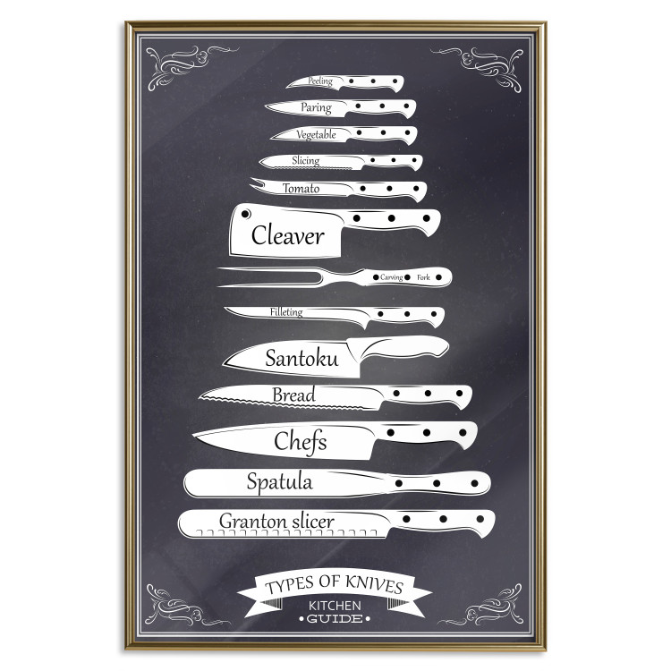 Poster Kitchen Collection - special task knives described in English 129579 additionalImage 15