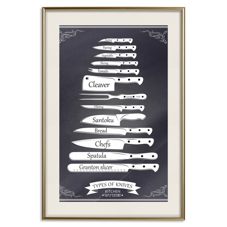 Poster Kitchen Collection - special task knives described in English 129579 additionalImage 20