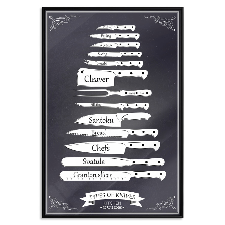 Poster Kitchen Collection - special task knives described in English 129579 additionalImage 14
