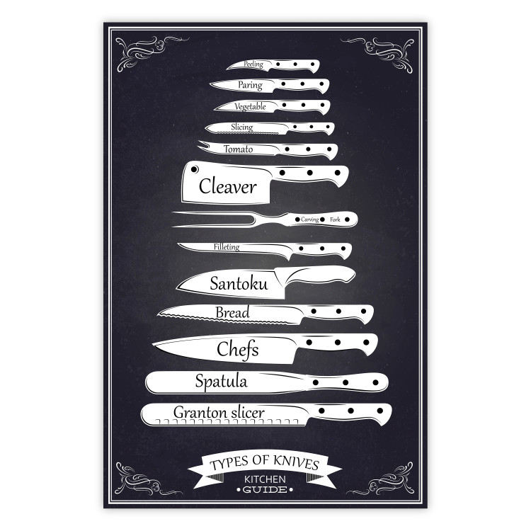 Poster Kitchen Collection - special task knives described in English 129579