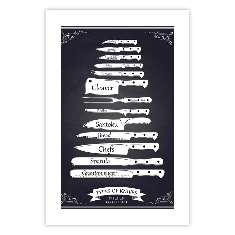 Poster Kitchen Collection - special task knives described in English 129579 additionalImage 21