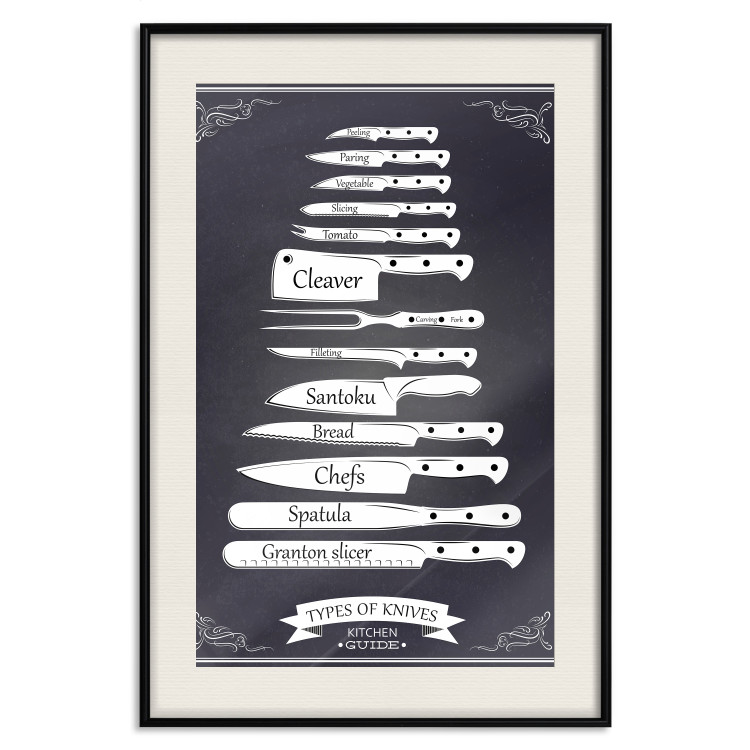 Poster Kitchen Collection - special task knives described in English 129579 additionalImage 27