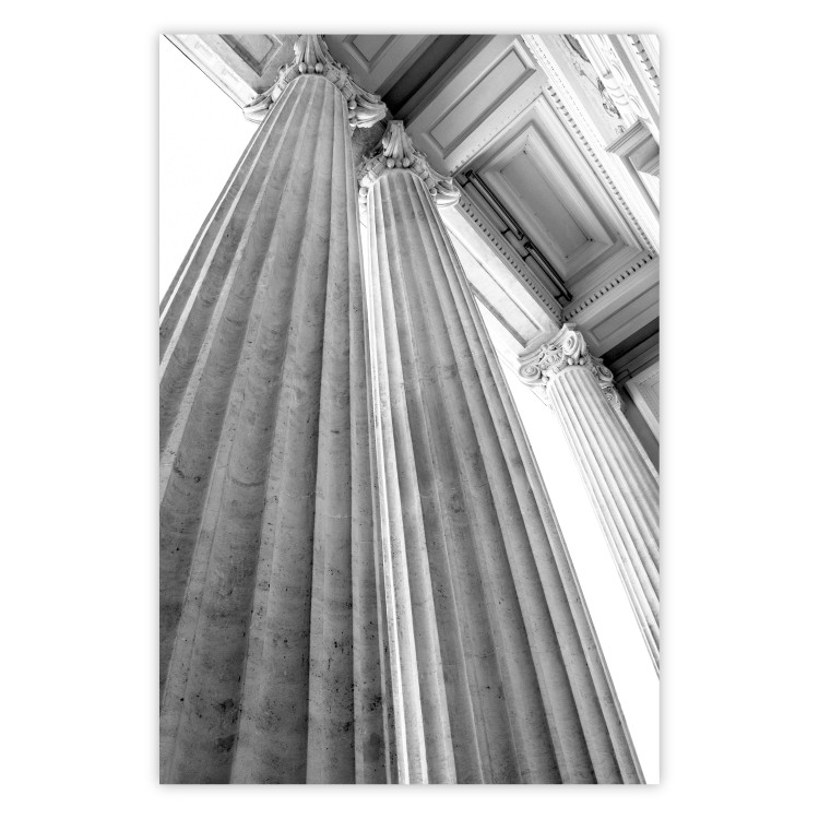 Wall Poster Stone Columns - gray architecture of a carved column in a building 129779
