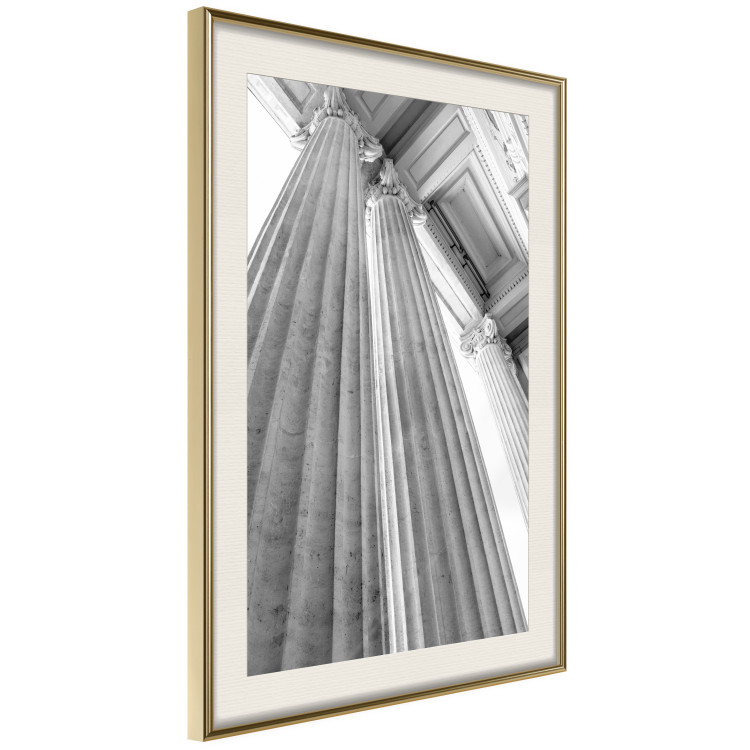 Wall Poster Stone Columns - gray architecture of a carved column in a building 129779 additionalImage 3