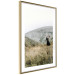 Wall Poster Lost in Nature - landscape of a meadow with a woman against a mountain range 130279 additionalThumb 7