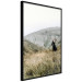 Wall Poster Lost in Nature - landscape of a meadow with a woman against a mountain range 130279 additionalThumb 11