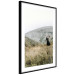 Wall Poster Lost in Nature - landscape of a meadow with a woman against a mountain range 130279 additionalThumb 6