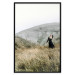 Wall Poster Lost in Nature - landscape of a meadow with a woman against a mountain range 130279 additionalThumb 16