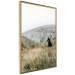 Wall Poster Lost in Nature - landscape of a meadow with a woman against a mountain range 130279 additionalThumb 12